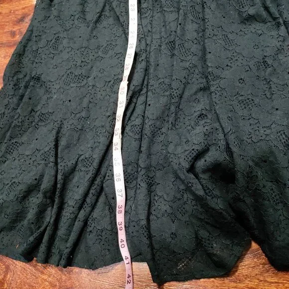 Pho Firenze M Black Lace Ruffle Maxi Dress With Open Back Embellished Straps - Picture 5 of 16